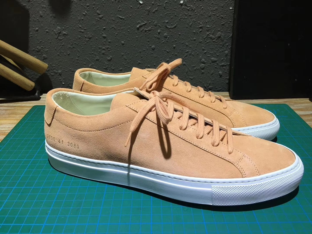 Common Projects Achilles Low in Orange Suede, 2190-3080: orange suede achilles low pair