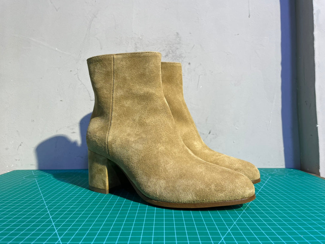 Common Projects Women's Suede City Boot, Archive Set 0334: tan suede city boot pair