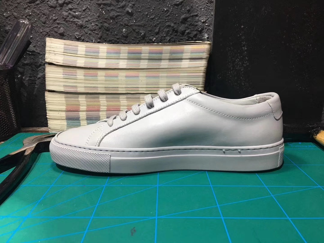 Common Projects Women's Achilles Low in Grey, 3701-7543: grey achilles low pair