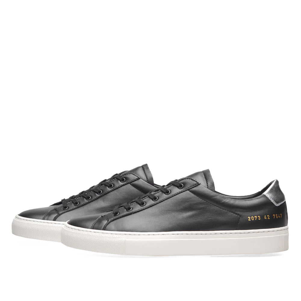 Common Projects Leather Low Black & Silver 2073-7547 - view 2