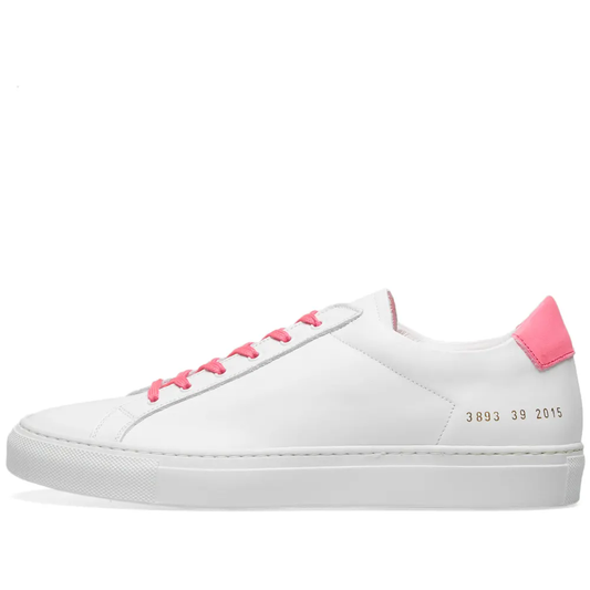 Woman by Common Projects Retro Low Fluro White & Pink - product view 1