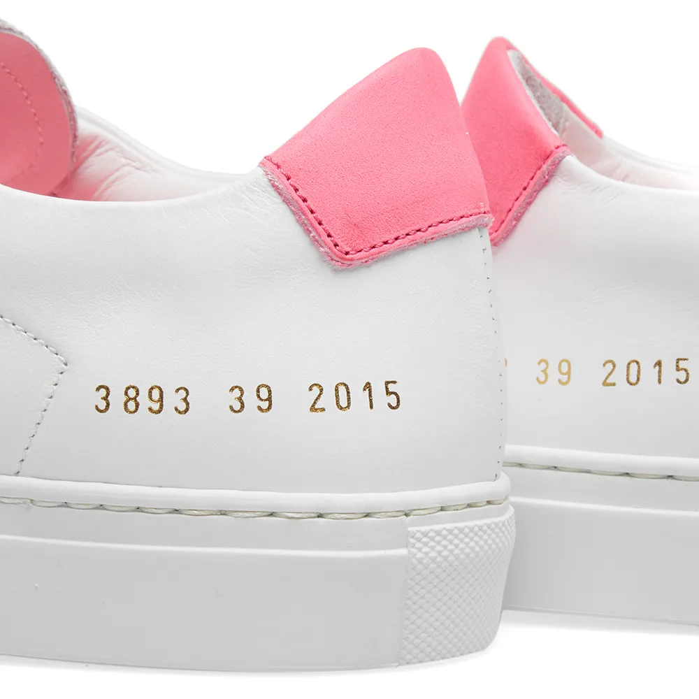 Woman by Common Projects Retro Low Fluro White & Pink - product view 4