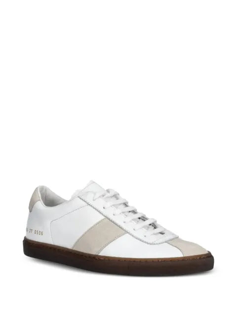 Common Projects panelled leather sneakers — White - view 2