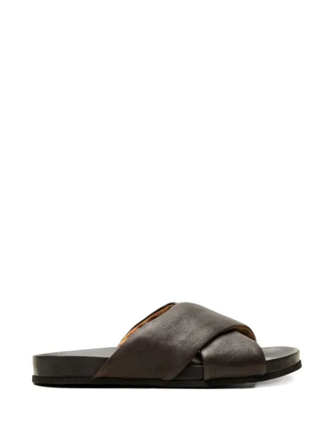 Common Projects leather flat sandals — Brown - view 1