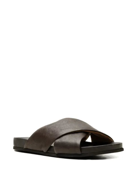 Common Projects leather flat sandals — Brown - view 2