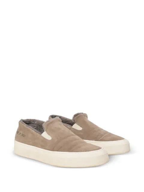 Common Projects Shearling slip-on sneakers — Neutrals - view 2