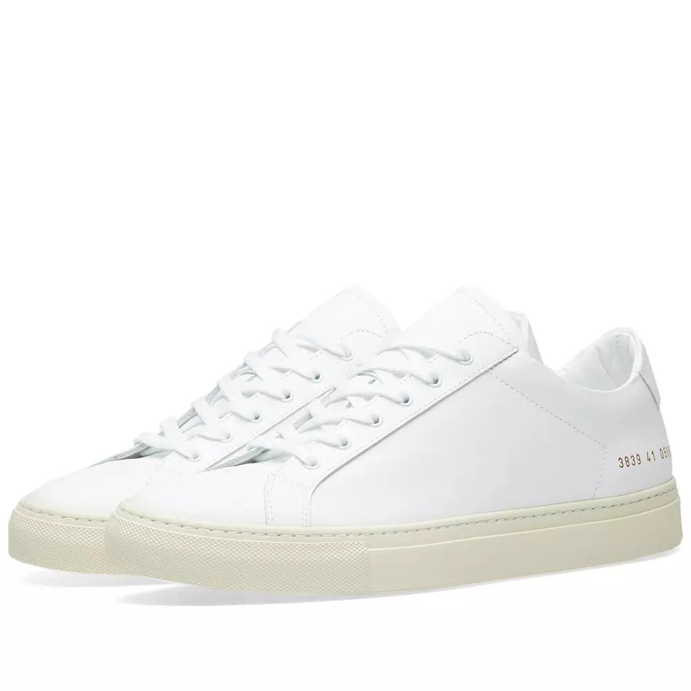 Woman by Common Projects Original Achilles Retro Low White & White - product view 2