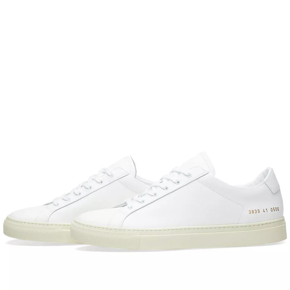 Woman by Common Projects Original Achilles Retro Low White & White - product view 1