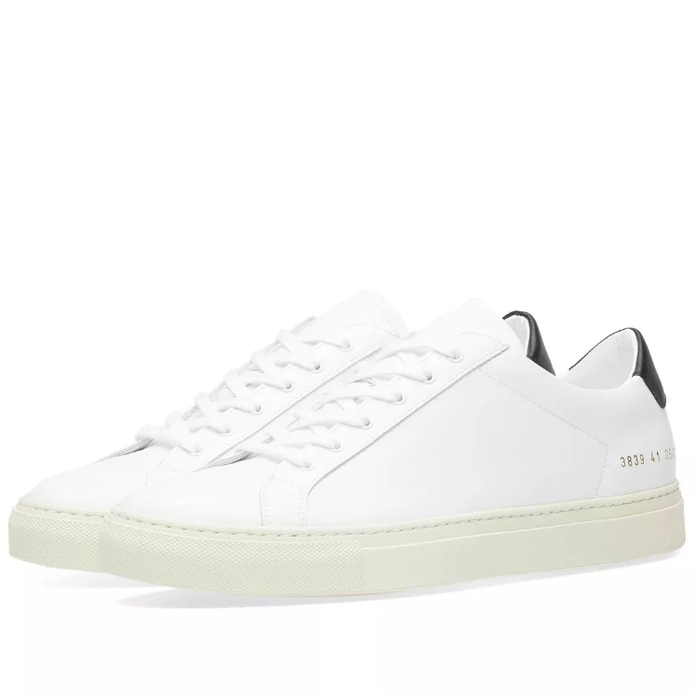 Woman by Common Projects Original Achilles Retro Low White & Black - product view 2