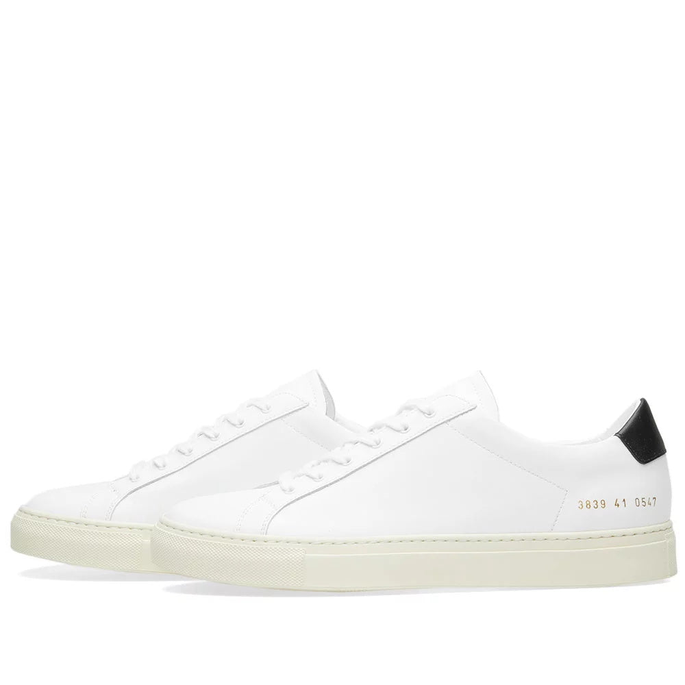 Woman by Common Projects Original Achilles Retro Low White & Black - product view 1