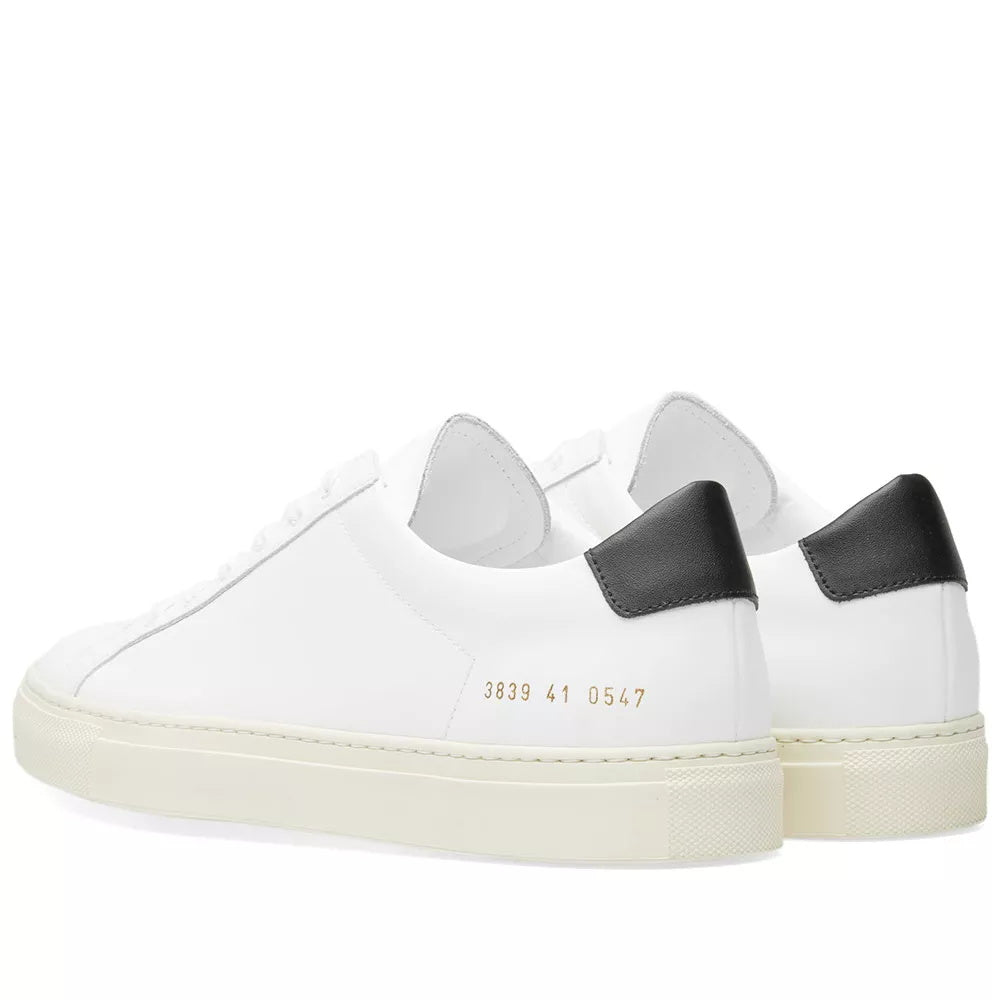 Woman by Common Projects Original Achilles Retro Low White & Black - product view 3