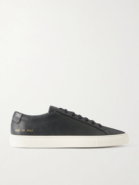 Common Projects Achilles Premium Full-Grain Leather Sneakers — Black - view 1