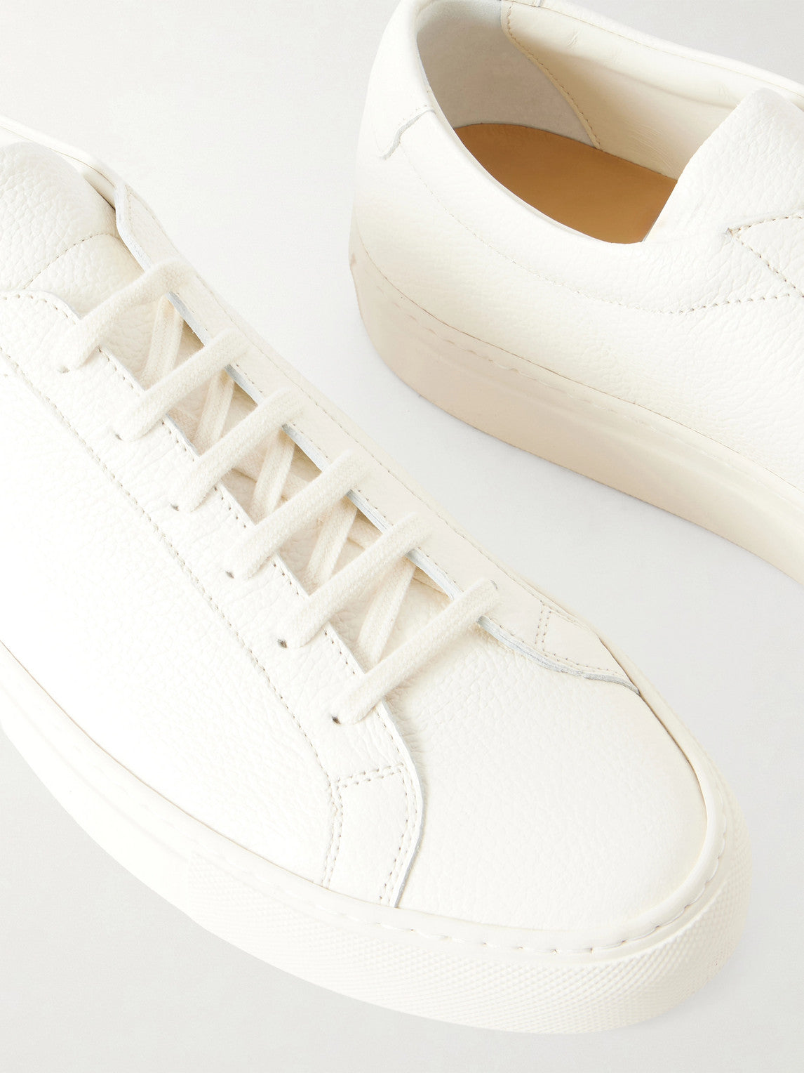 Common Projects Achilles Premium Full-Grain Leather Sneakers — White - view 5