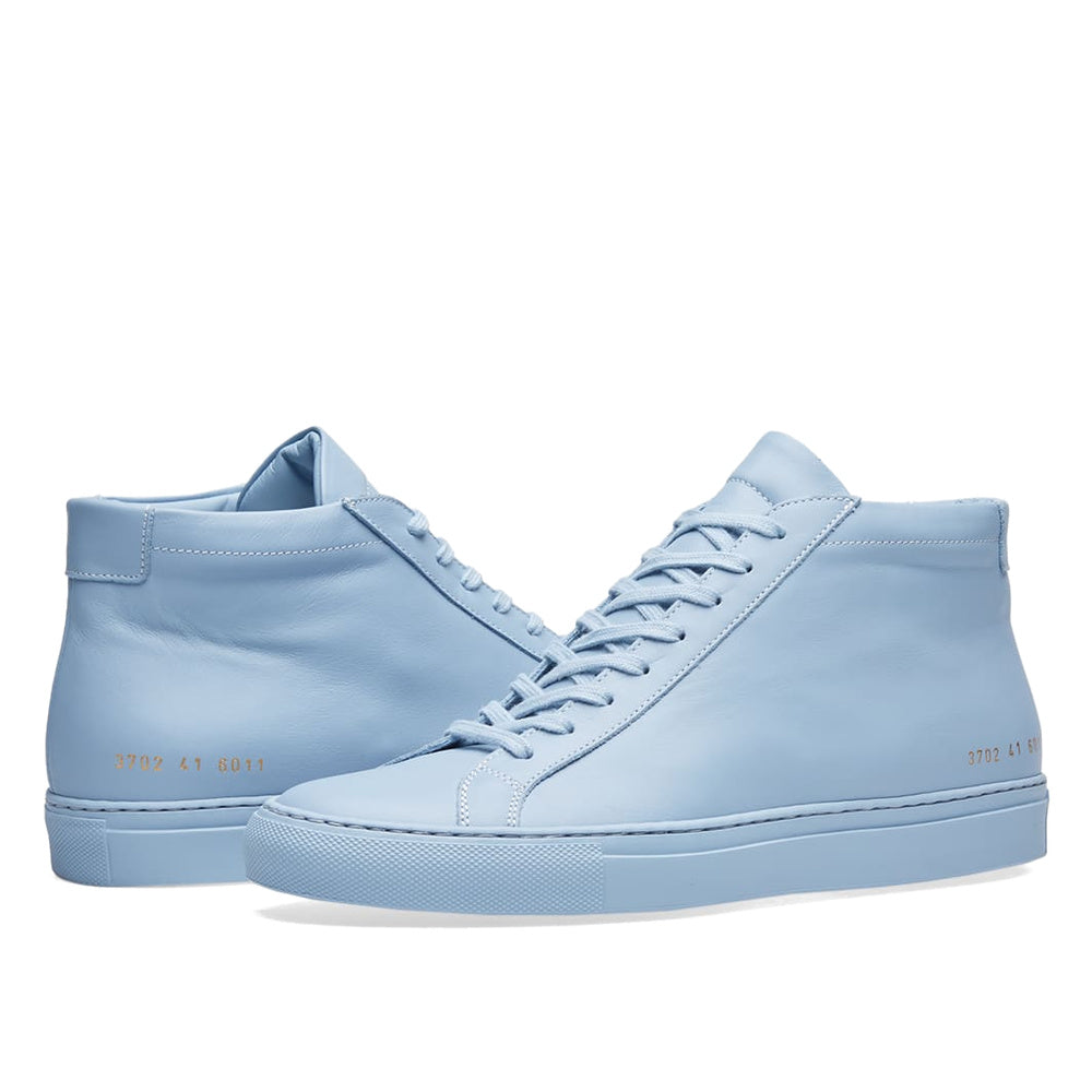 Woman by Common Projects Original Achilles Mid Powder Blue Leather 3702-6011 — image 4