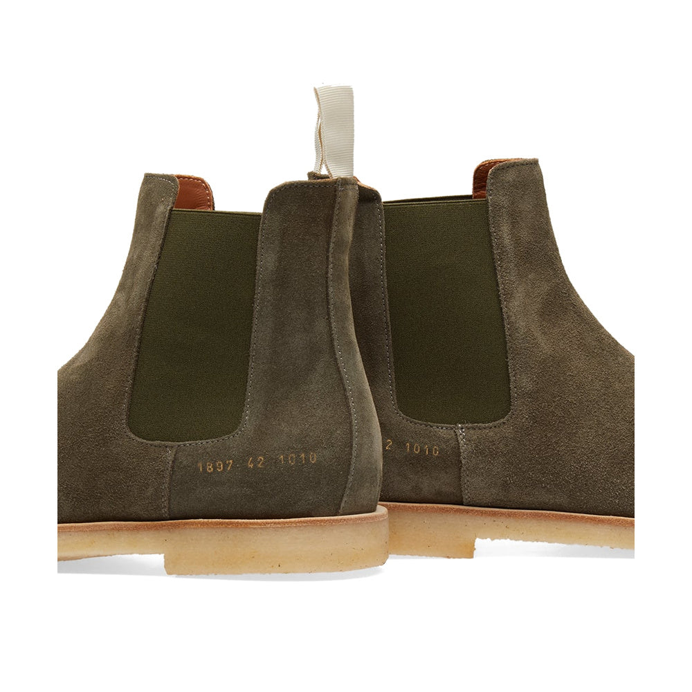 Woman by Common Projects Chelsea Boot Olive Suede 3801-1010 — image 5