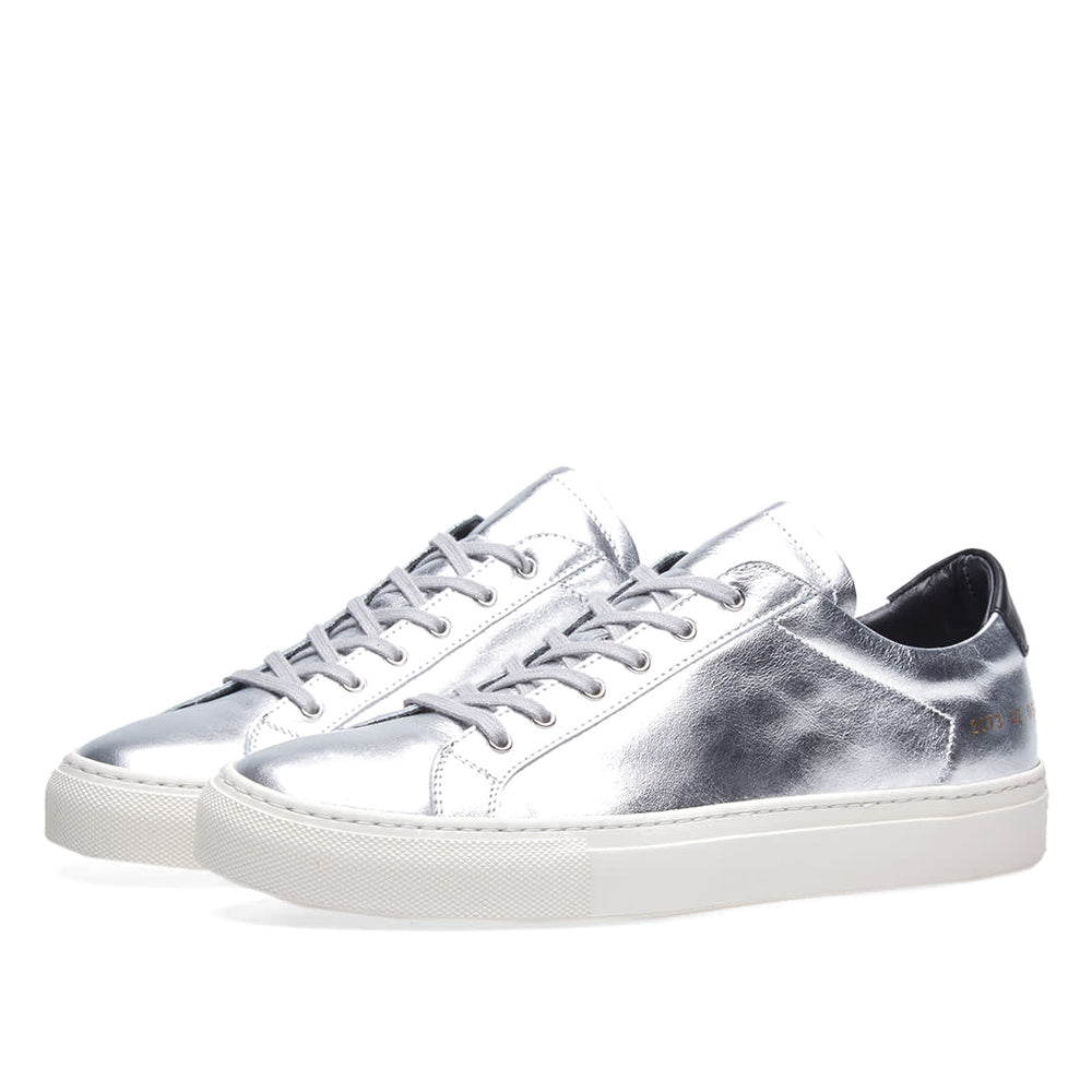 Woman by Common Projects Achilles Retro Low Silver & Black 3798-0547 — image 1