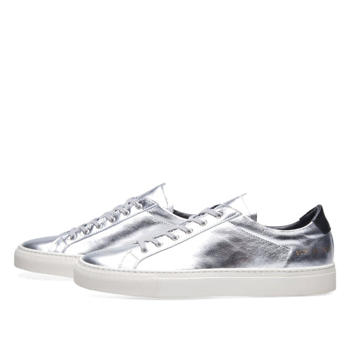 Woman by Common Projects Achilles Retro Low Silver & Black 3798-0547 — image 2