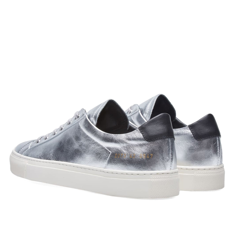Woman by Common Projects Achilles Retro Low Silver & Black 3798-0547 — image 3