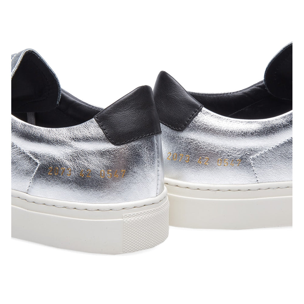 Woman by Common Projects Achilles Retro Low Silver & Black 3798-0547 — image 6