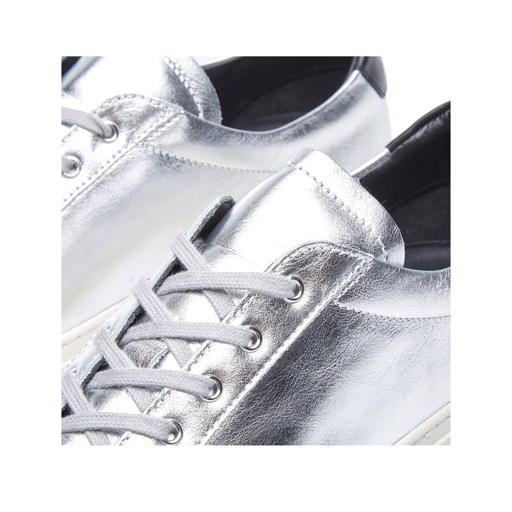 Woman by Common Projects Achilles Retro Low Silver & Black 3798-0547 — image 7