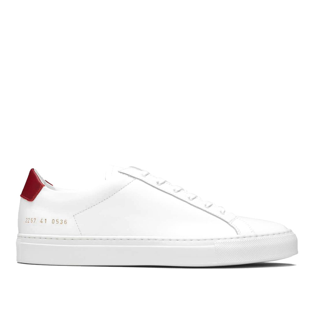 Common Projects Achilles Retro Low White & Burgundy 2257-0536 — image 1