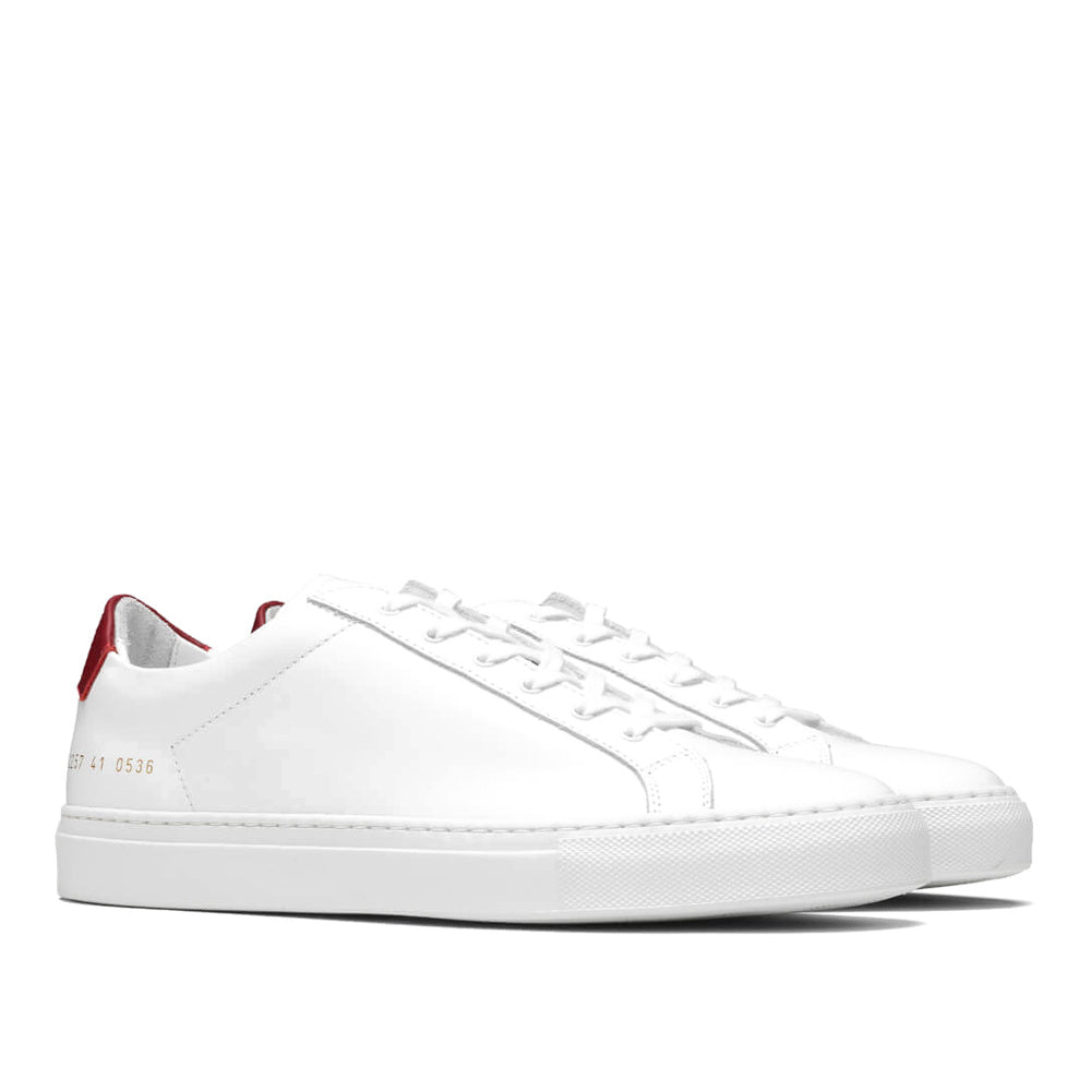 Common Projects Achilles Retro Low White & Burgundy 2257-0536 — image 2