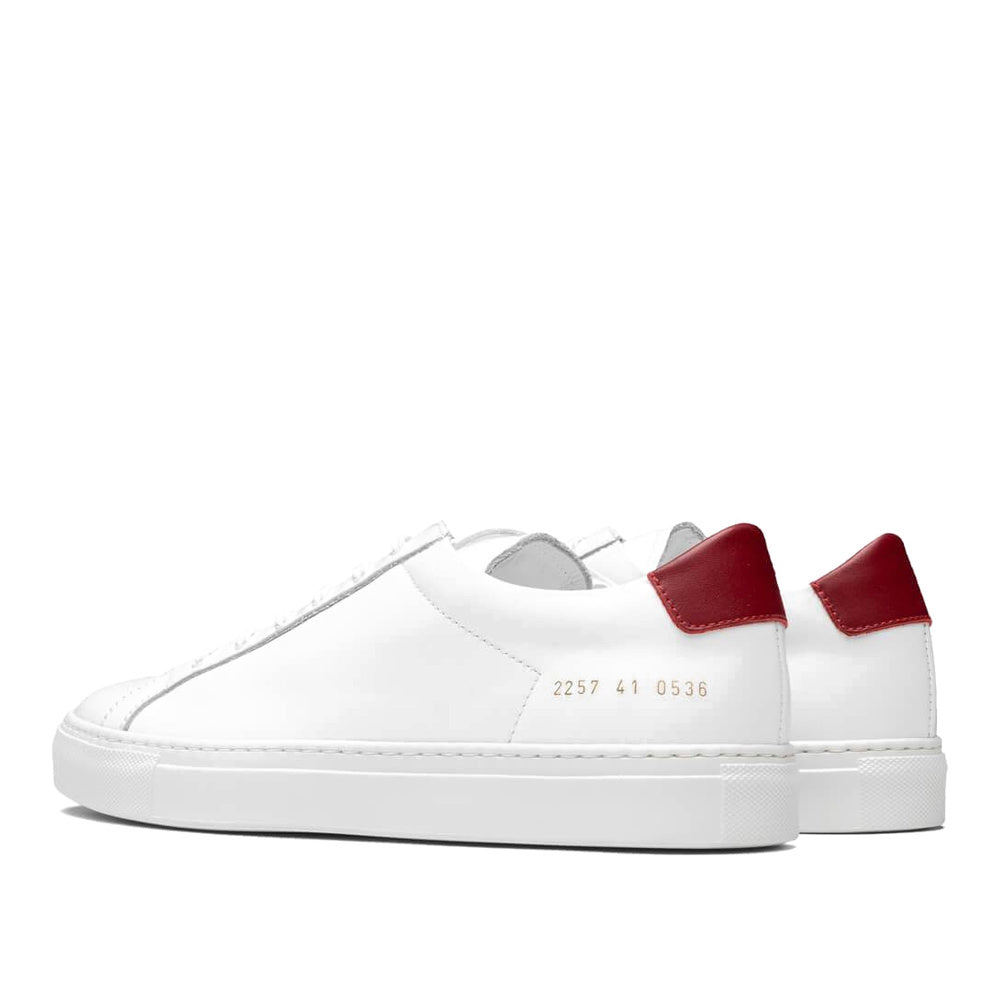 Common Projects Achilles Retro Low White & Burgundy 2257-0536 — image 3