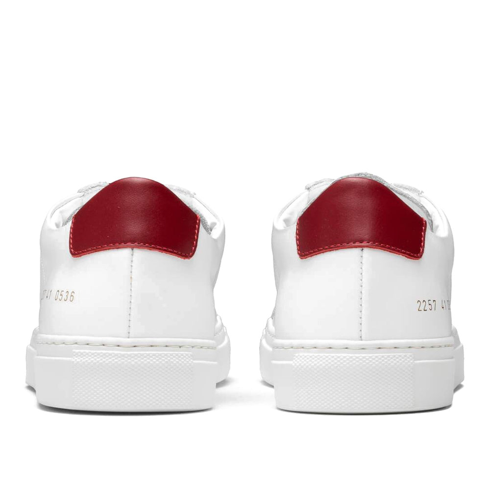 Common Projects Achilles Retro Low White & Burgundy 2257-0536 — image 4