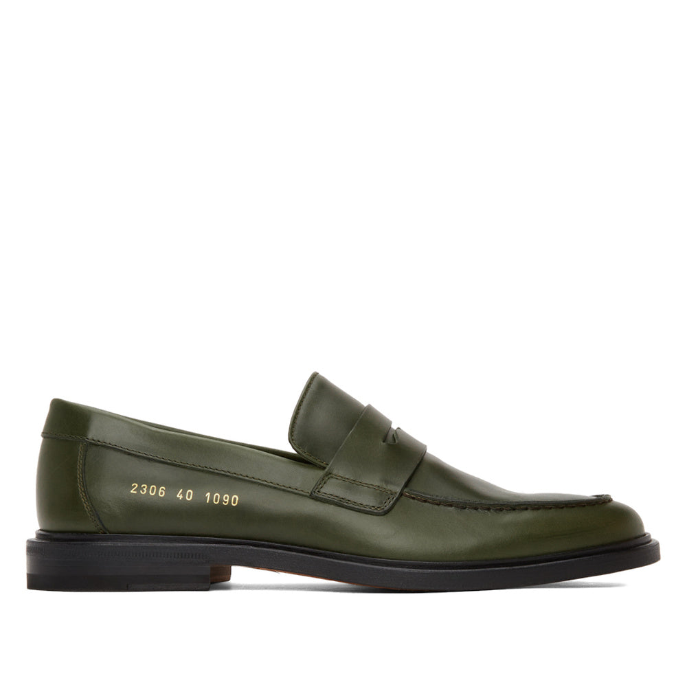 Common Projects Leather Loafers Green Waxed Leather 2306-1090 — image 2