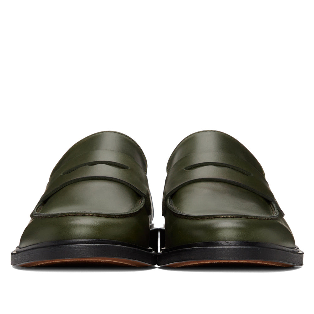 Common Projects Leather Loafers Green Waxed Leather 2306-1090 — image 3