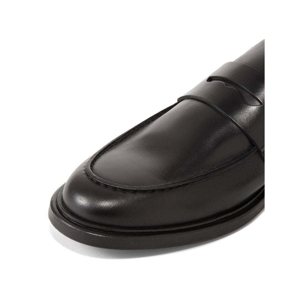 Common Projects Leather Loafers Black Waxed Leather 2306-7547 — image 4