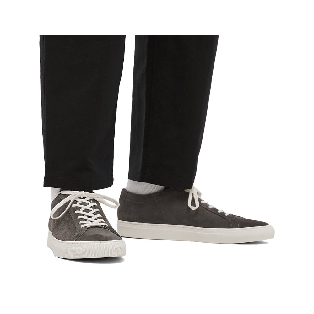 Woman by Common Projects Original Achilles Low Suede Charcoal Suede 6080-0514 — image 6