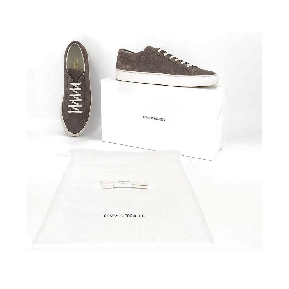 Woman by Common Projects Original Achilles Low Suede Dark Grey Suede 6080-5472 — image 8