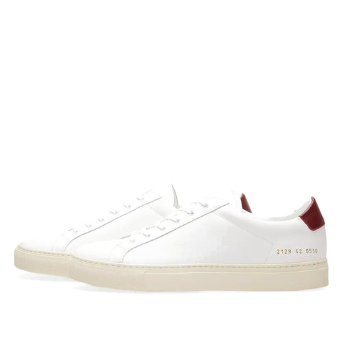Common Projects Achilles Retro Low White & Burgundy — image 1