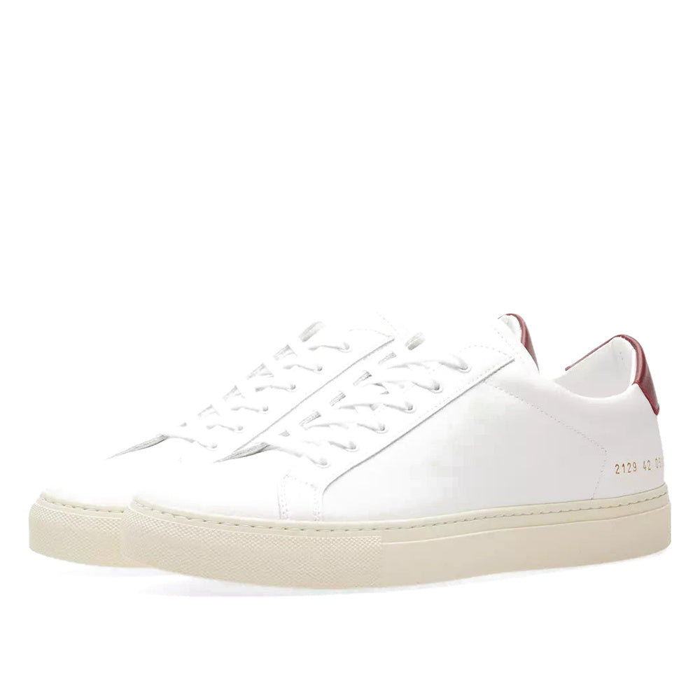 Common Projects Achilles Retro Low White & Burgundy — image 2
