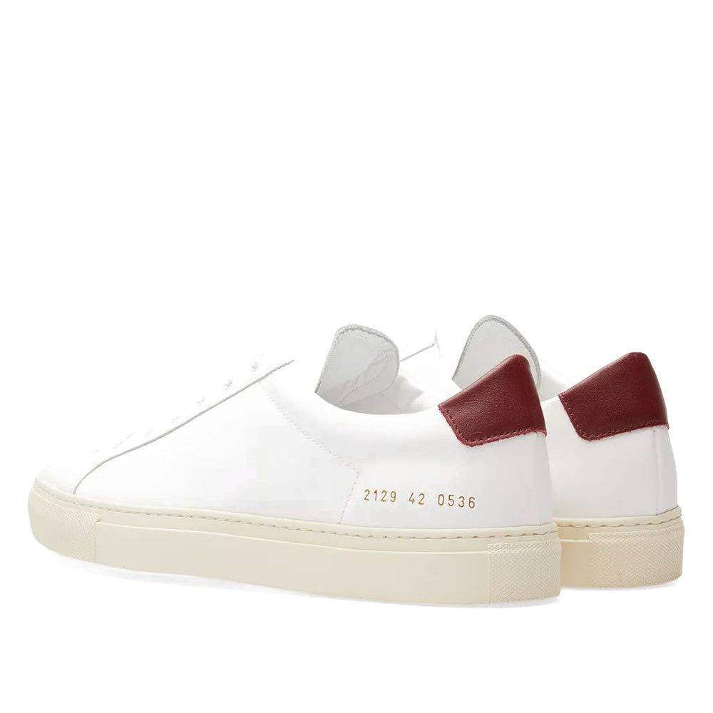 Common Projects Achilles Retro Low White & Burgundy — image 3