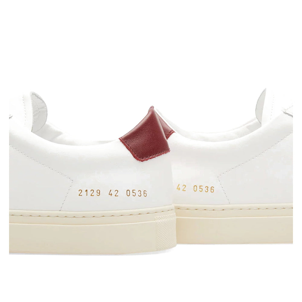 Common Projects Achilles Retro Low White & Burgundy — image 5